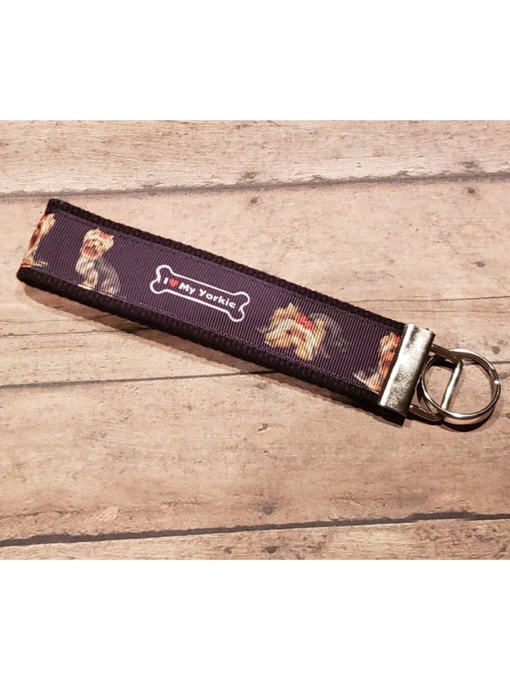 Yorkie / Yorkshire Terrier Dog Wristlet Keyfob / Keychain